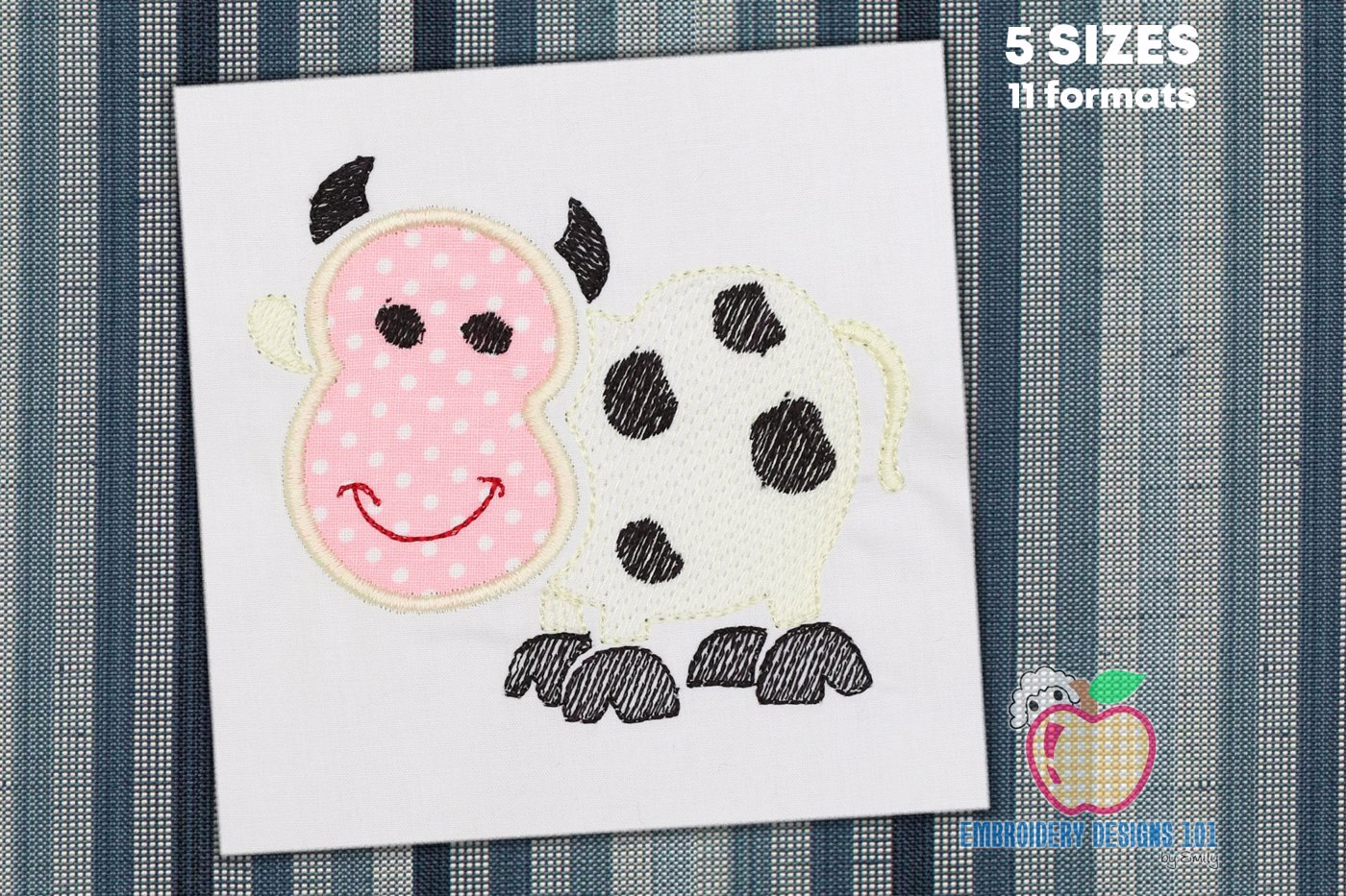 Cute Cow Applique