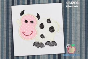 Cute Cow Applique