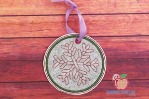 Snowflake Balls In The Hoop Ornament