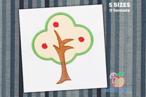Tree With Fruits On It Applique for Kids