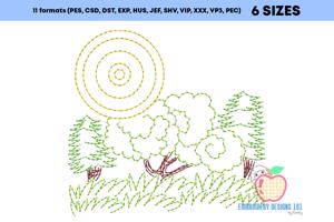 Beautiful Sunset on the field Quick Design