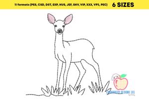 Fawn Standing on Grass Quick Stitch