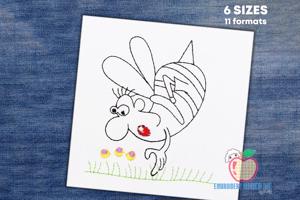 A Bee Made As The Cartoon Quick Stitch