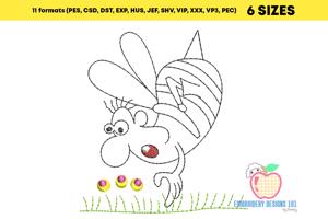 A Bee Made As The Cartoon Quick Stitch