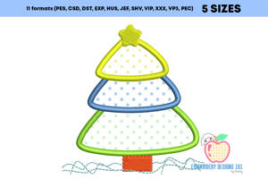 Christmas Tree Embroidery Applique