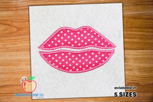 Cute Lips Applique Design