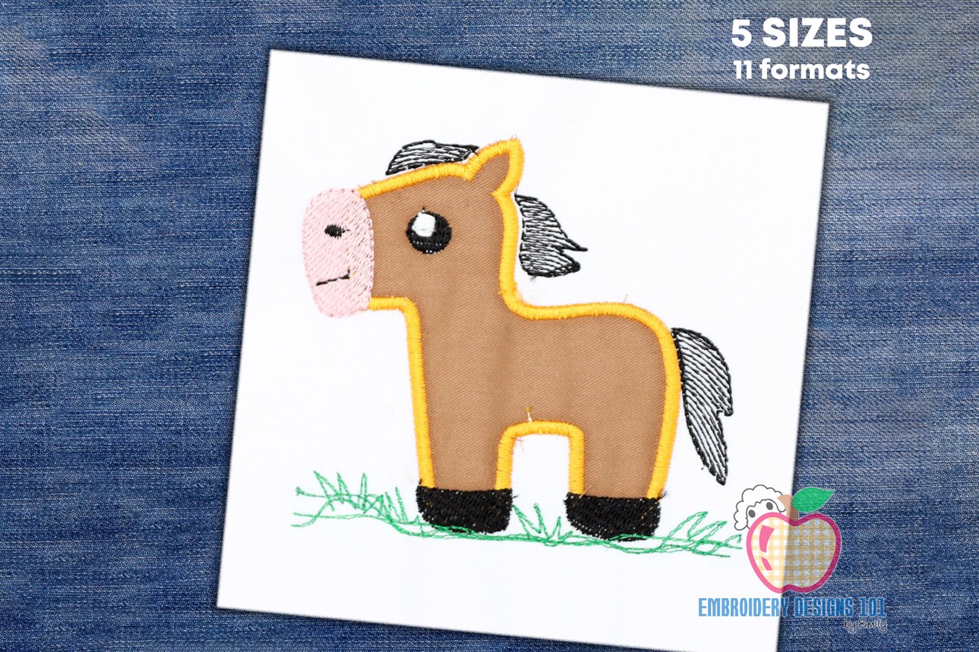 Cute Pony Horse Applique