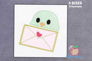 Love Bird with Letter Applique for kids
