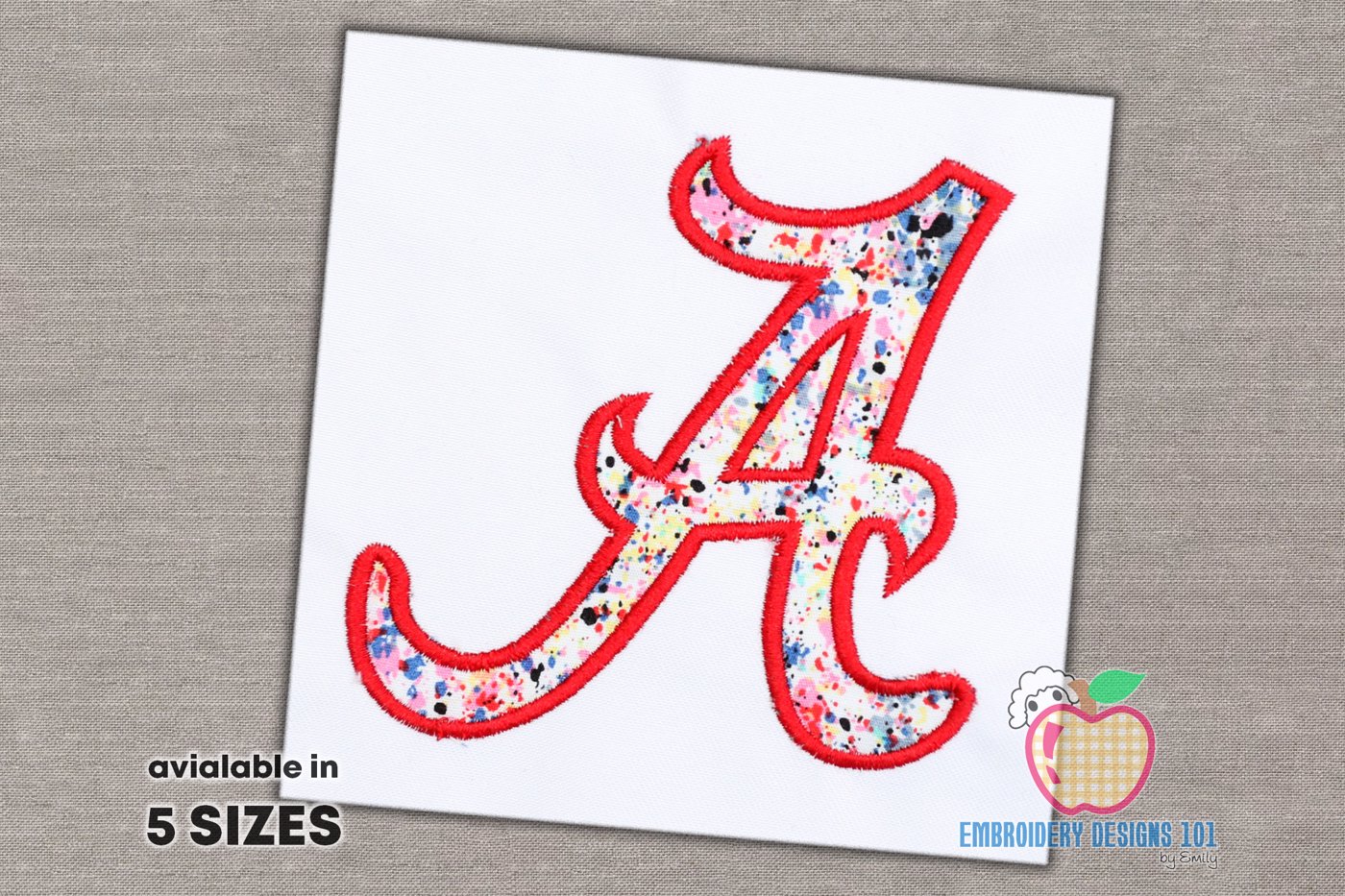 A for Alabama Design Applique