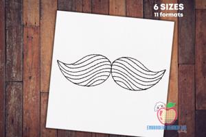 Retro Mustache Symbol Bean Stitch