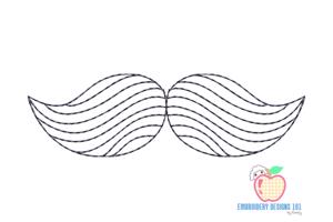 Retro Mustache Symbol Bean Stitch