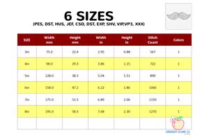 Retro Mustache Symbol Bean Stitch