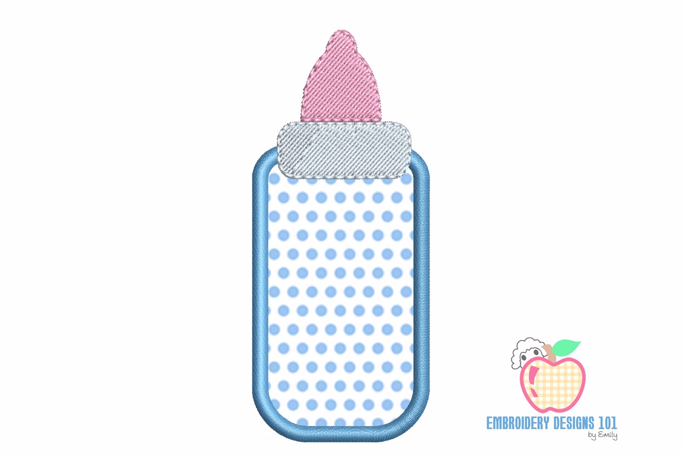 Baby Feeding Bottle Embroidery Design