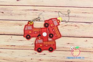 Fire engine ITH Key Fob Pattern