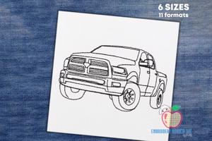 Black Coloured Family Truck Bean Stitch