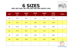 Black Coloured Family Truck Bean Stitch