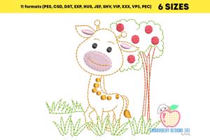 Happy Baby Giraffe in Jungle Quick Stitch