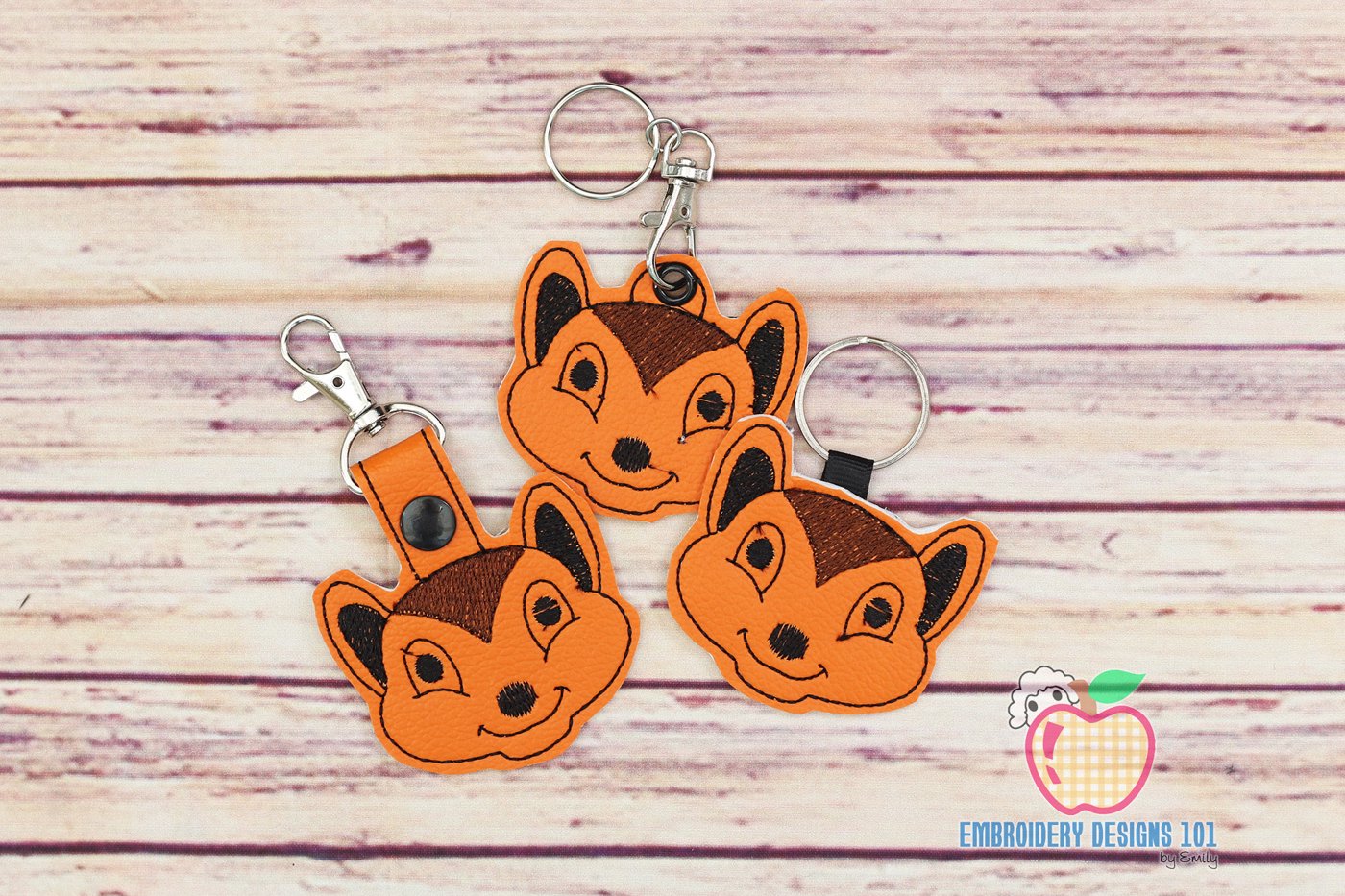 Cute Meerkat Face ITH Key Fob Pattern