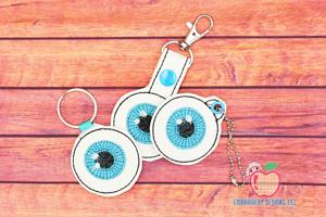Eye Shape ITH Snaptab Keyfob Design