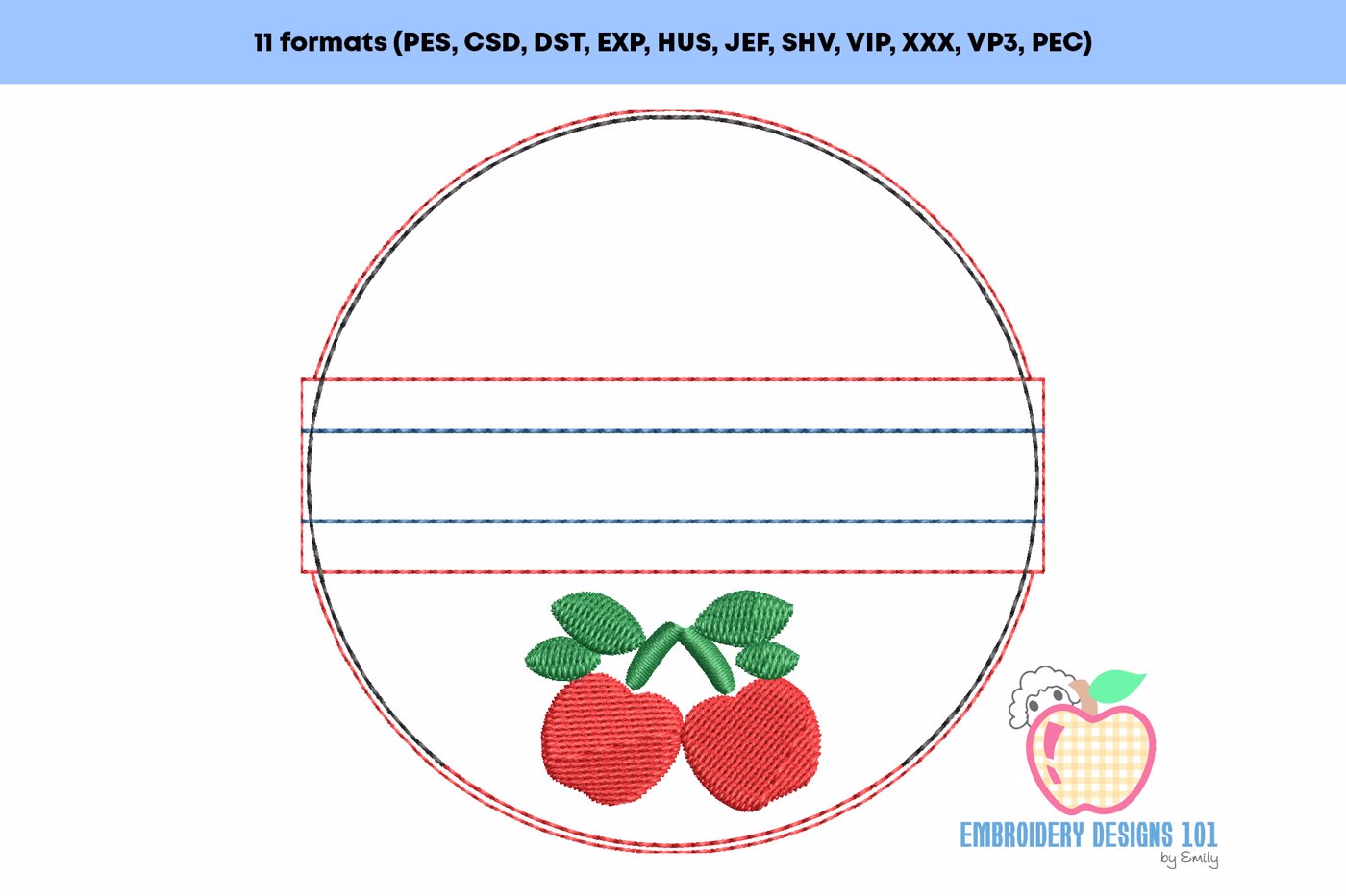 Cherry Fruit In The Hoop Zipper Bag 4x4