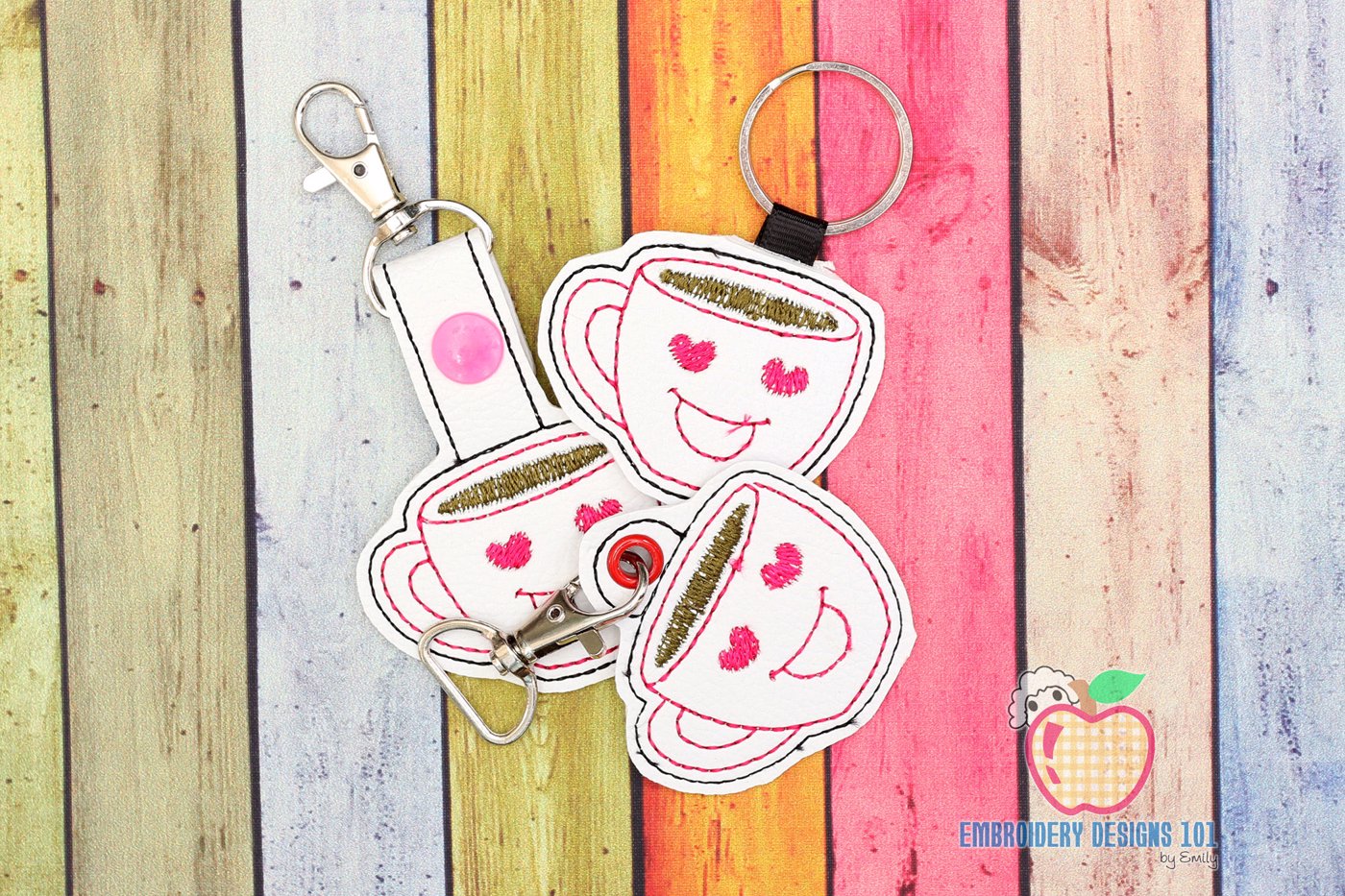 Love Coffee Mug ITH KeyFob Snaptab