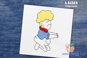 The Woman Sitting On The Ground Quick Stitch