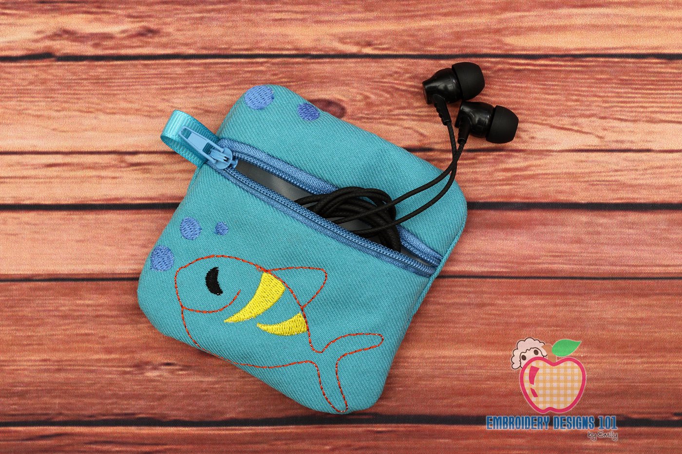 Fish in Water ITH Zipper Bag 4x4