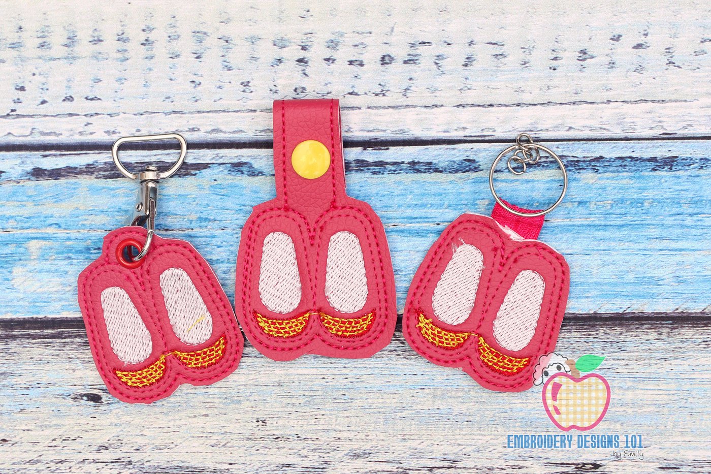 Baby Girl Shoes In The Hoop Keyfob