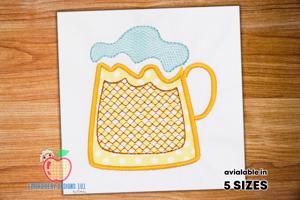 Beer Mug with Froth applique
