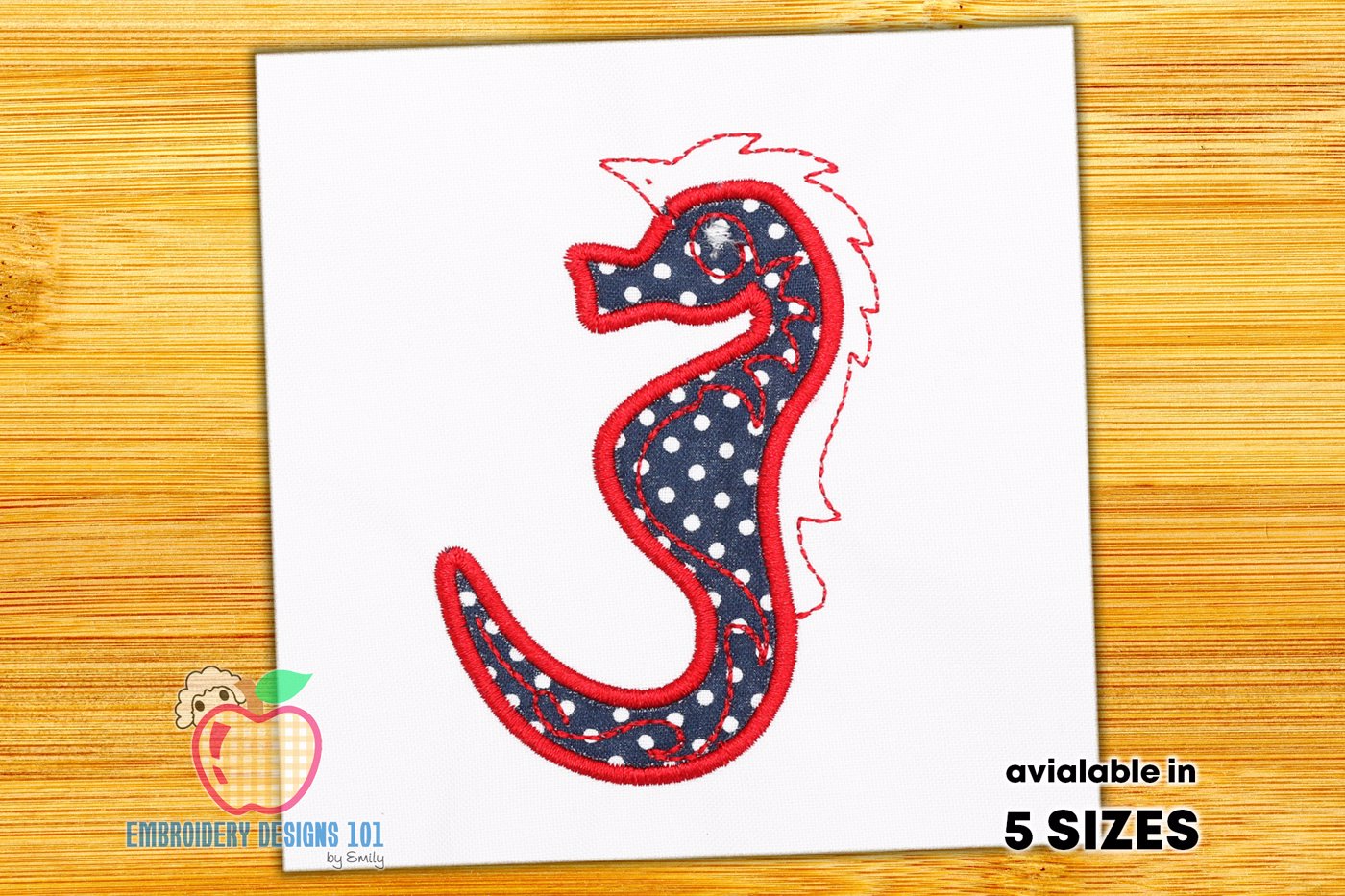 Sea Horse Applique Design