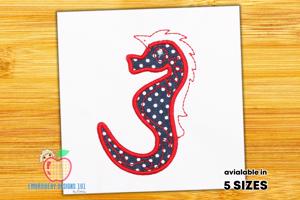 Sea Horse Applique Design