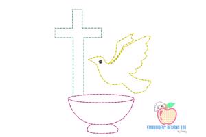 Baptism sacrament symbols Quick Stitch