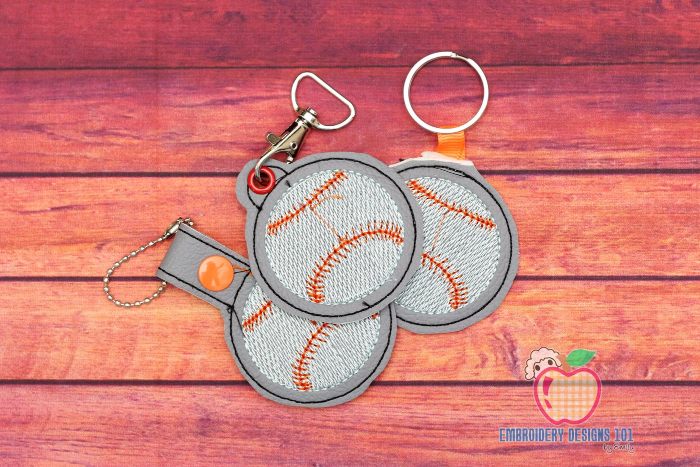 Baseball ITH KeyFob Snaptab