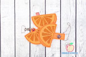 Orange Slice ITH Key Fob Pattern