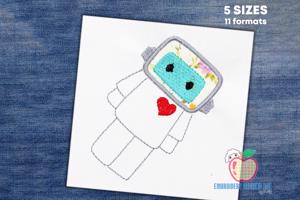 Robot with Heart Applique