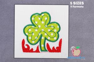 Clover Leaf the symbol of St. Patrick's day Applique