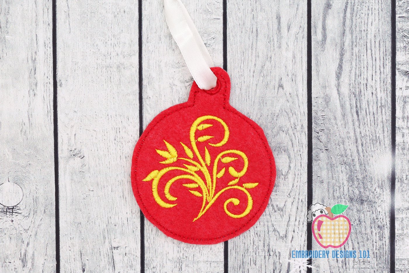 Christmas Ball Ornament Embroidery