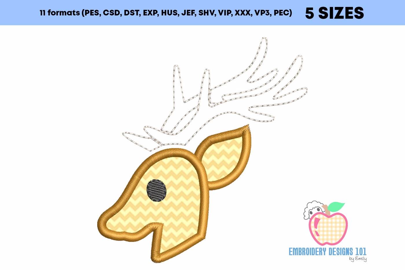 Deer Buck Applique Pattern