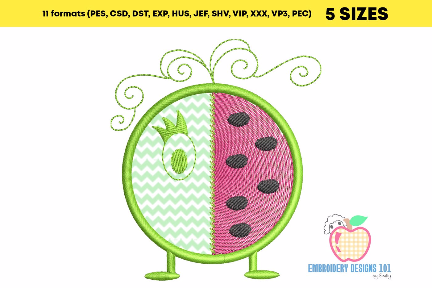 Cartoon Cutted water melon applique