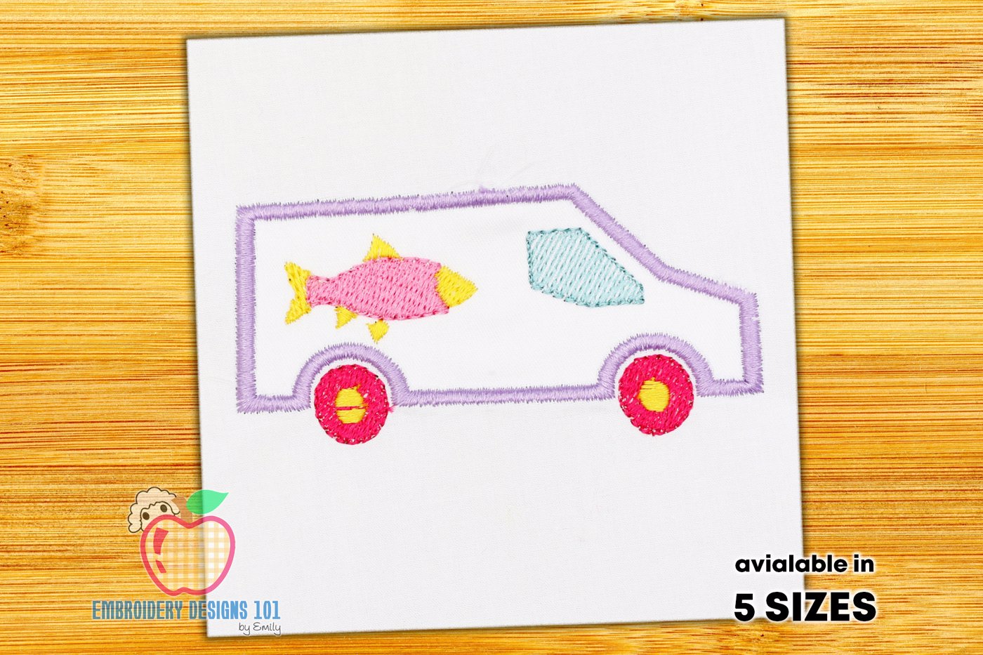 Applique Design of Fishin Truck