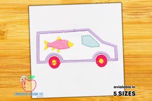 Applique Design of Fishin Truck