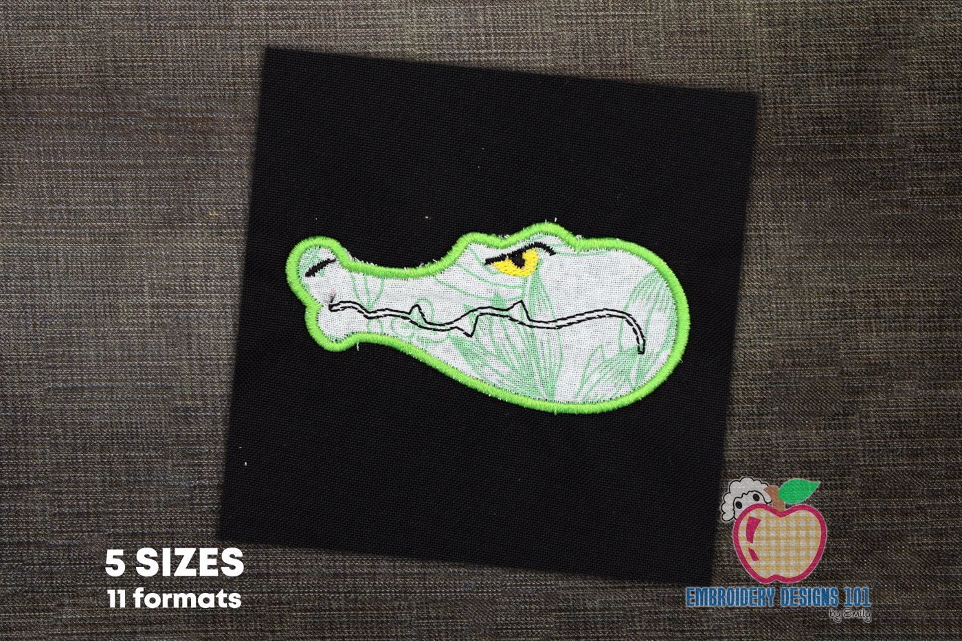 Alligator Head Applique