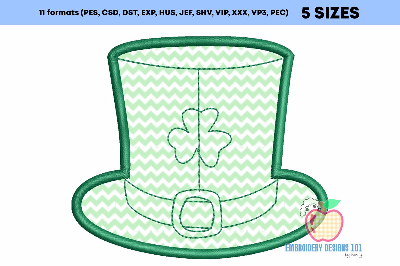Hat Of The St.Patrick Embroidery Applique