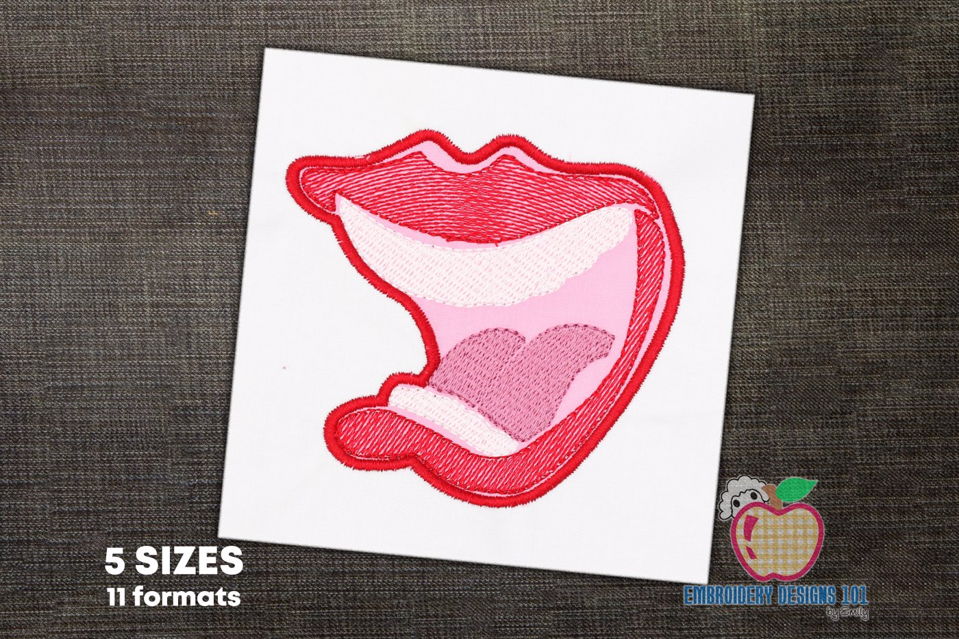 Mouth Outline Applique