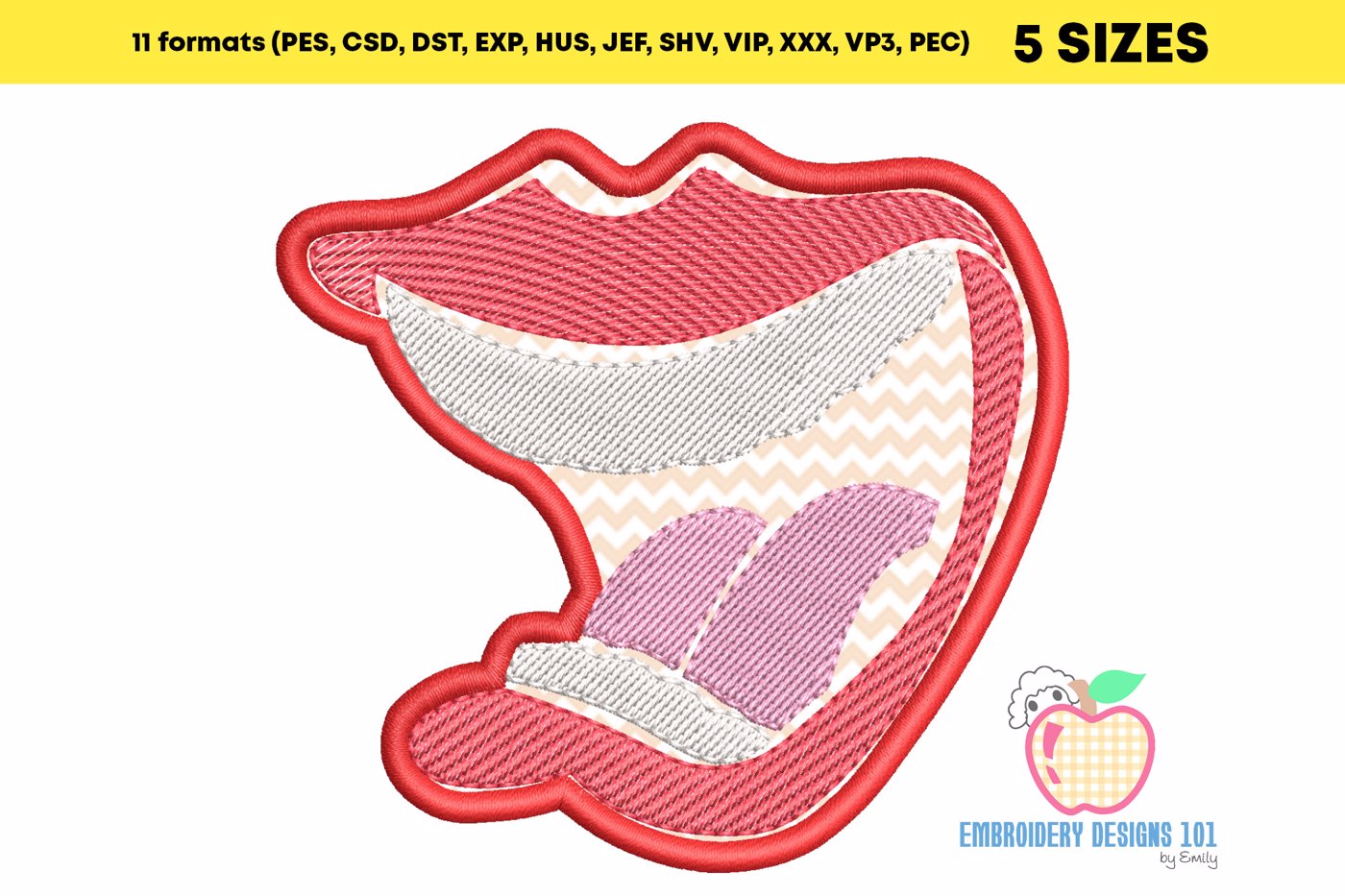 Mouth Outline Applique