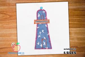 Light House Made With The Pink Color Applique