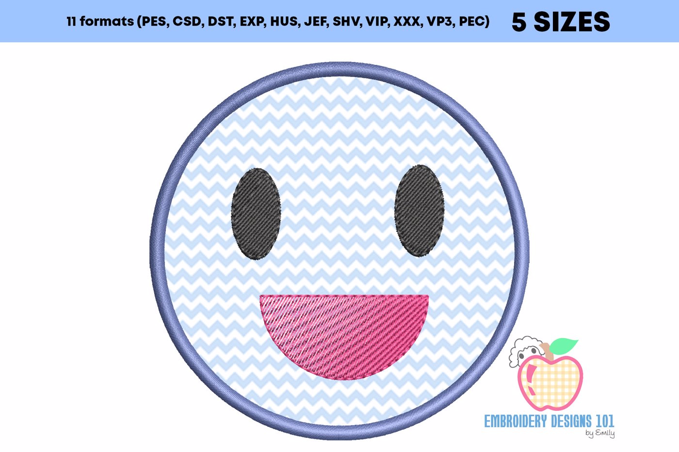 Happy Smiley Emoticon Applique