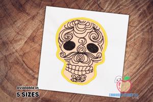 Decorated Skull Embroidery Design