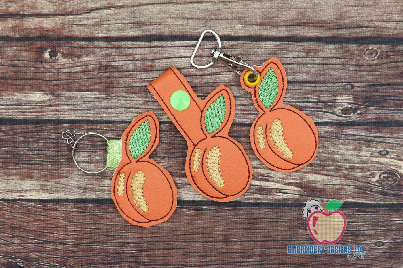 Apricot Fruit Keyfob Keychain ITH