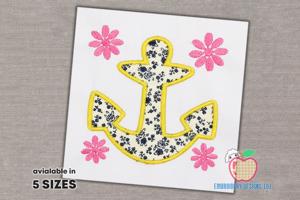 Floral Anchor Embroidery design